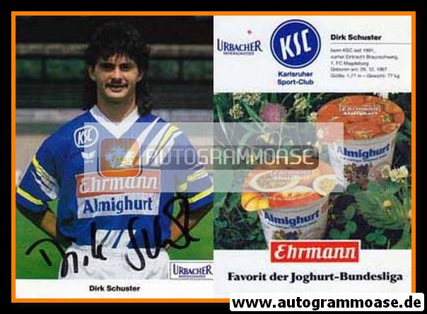 Autogramm Fussball | Karlsruher SC | 1991 | Dirk SCHUSTER
