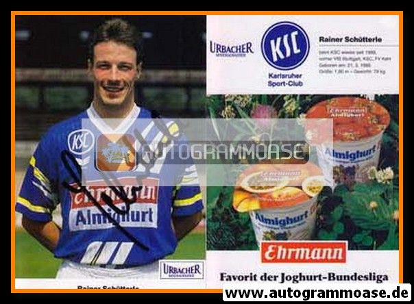Autogramm Fussball | Karlsruher SC | 1991 | Rainer SCHÜTTERLE