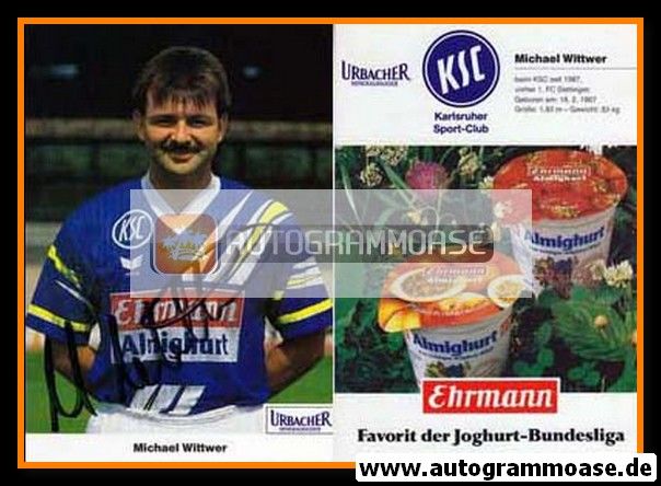 Autogramm Fussball | Karlsruher SC | 1991 | Michael WITTWER