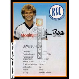 Autogramm Fussball | Karlsruher SC | 1984 | Uwe BÜHLER