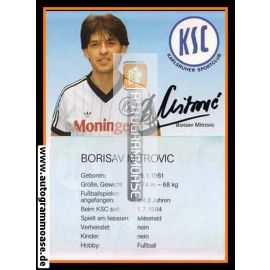 Autogramm Fussball | Karlsruher SC | 1984 | Borisav MITROVIC