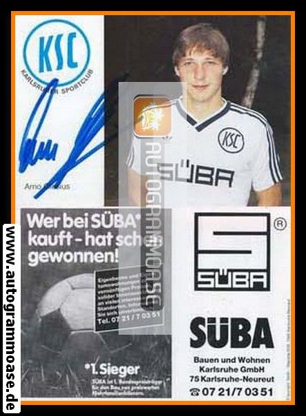 Autogramm Fussball | Karlsruher SC | 1986 | Arno GLESIUS