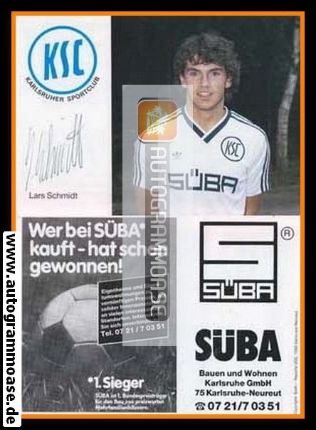 Autogramm Fussball | Karlsruher SC | 1986 | Lars SCHMIDT