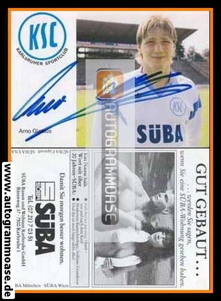 Autogramm Fussball | Karlsruher SC | 1987 | Arno GLESIUS