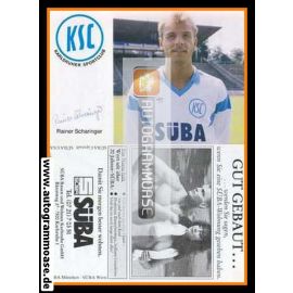 Autogramm Fussball | Karlsruher SC | 1987 | Rainer SCHARINGER