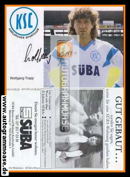 Autogramm Fussball | Karlsruher SC | 1987 | Wolfgang TRAPP