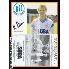 Autogramm Fussball | Karlsruher SC | 1987 | Andreas WEINER