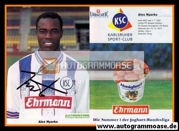 Autogramm Fussball | Karlsruher SC | 1997 | Alex NYARKO