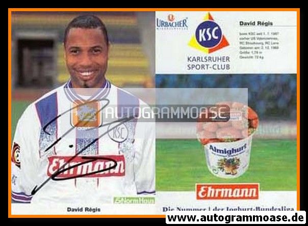 Autogramm Fussball | Karlsruher SC | 1997 | David REGIS