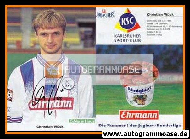 Autogramm Fussball | Karlsruher SC | 1997 | Christian WÜCK