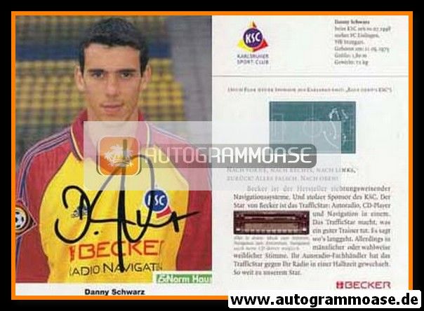 Autogramm Fussball | Karlsruher SC | 1998 | Danny SCHWARZ