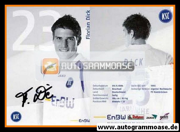 Autogramm Fussball | Karlsruher SC | 2006 | Florian DICK