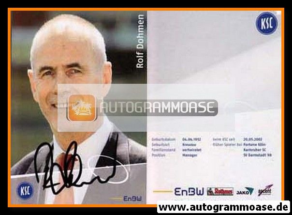 Autogramm Fussball | Karlsruher SC | 2006 | Rolf DOHMEN