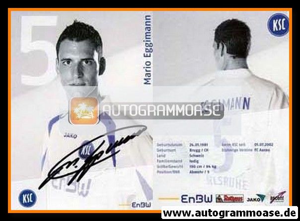 Autogramm Fussball | Karlsruher SC | 2006 | Mario EGGIMANN