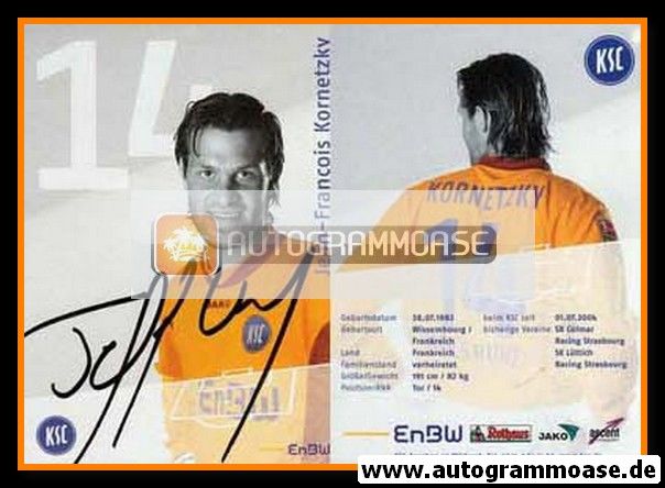 Autogramm Fussball | Karlsruher SC | 2006 | Jean-Francois KORNETZKY