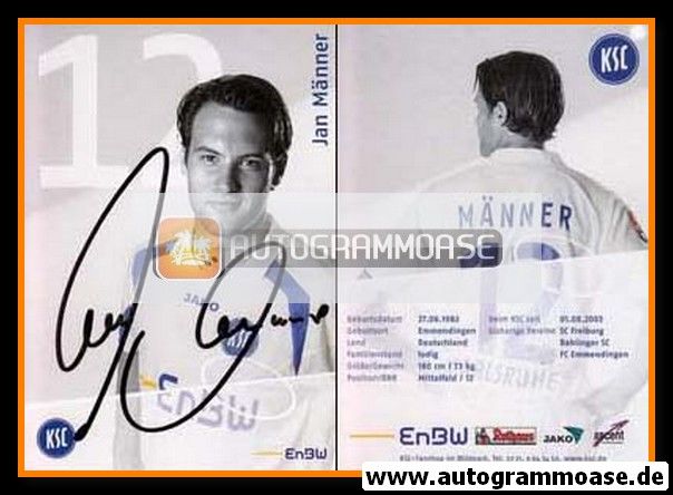 Autogramm Fussball | Karlsruher SC | 2006 | Jan MÄNNER