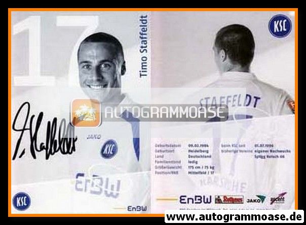 Autogramm Fussball | Karlsruher SC | 2006 | Timo STAFFELDT