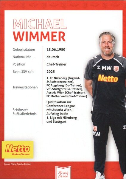 Autogramm Fussball | SSV Jahn Regensburg | 2025 | Michael WIMMER