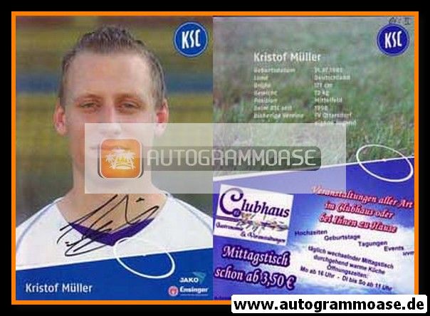 Autogramm Fussball | Karlsruher SC II | 2006 | Kristof MÜLLER