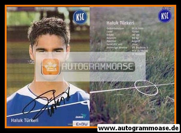 Autogramm Fussball | Karlsruher SC II | 2006 | Haluk TÜRKERI