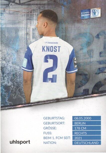 Autogramm Fussball | 1. FC Magdeburg | 2021 | Tobias KNOST