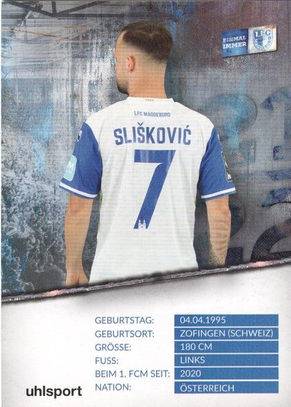 Autogramm Fussball | 1. FC Magdeburg | 2021 | Luka SLISKOVIC