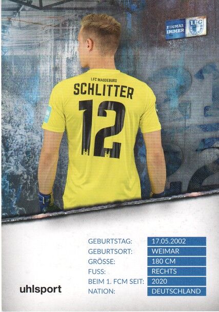 Autogramm Fussball | 1. FC Magdeburg | 2021 | Tom SCHLITTER