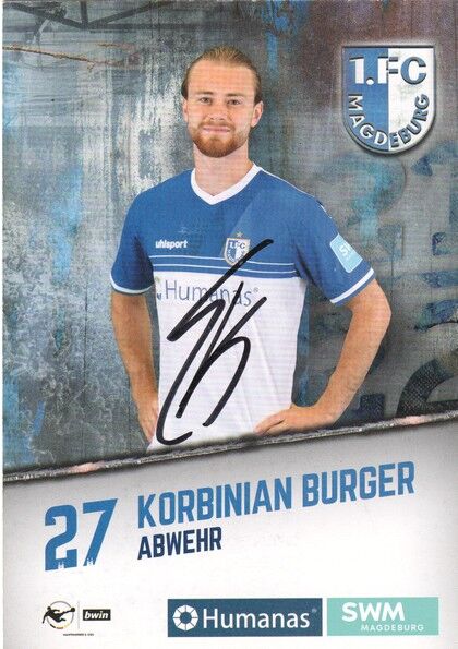 Autogramm Fussball | 1. FC Magdeburg | 2021 | Korbinian BURGER