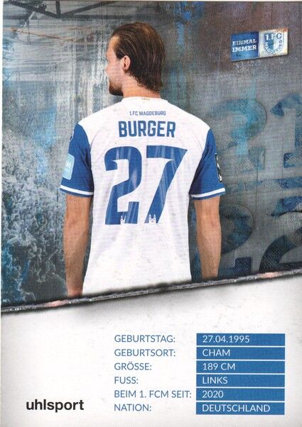 Autogramm Fussball | 1. FC Magdeburg | 2021 | Korbinian BURGER