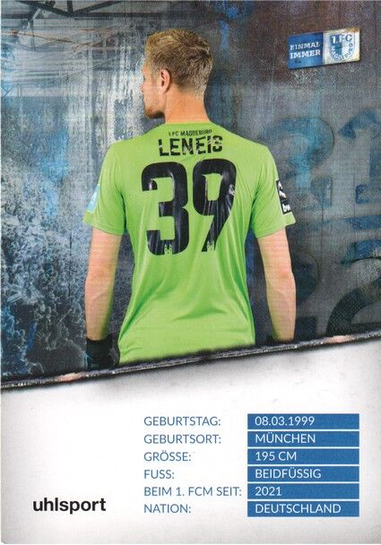 Autogramm Fussball | 1. FC Magdeburg | 2021 | Benjamin LENEIS