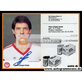 Autogramm Fussball | Fortuna Köln | 1986 | Hans-Jürgen GEDE