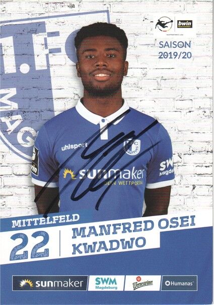 Autogramm Fussball | 1. FC Magdeburg | 2019 | Manfred OSEI KWADWO