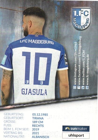 Autogramm Fussball | 1. FC Magdeburg | 2020 | Jürgen GJASULA