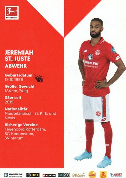 Autogramm Fussball | FSV Mainz 05 | 2019 | Jeremiah ST. JUSTE