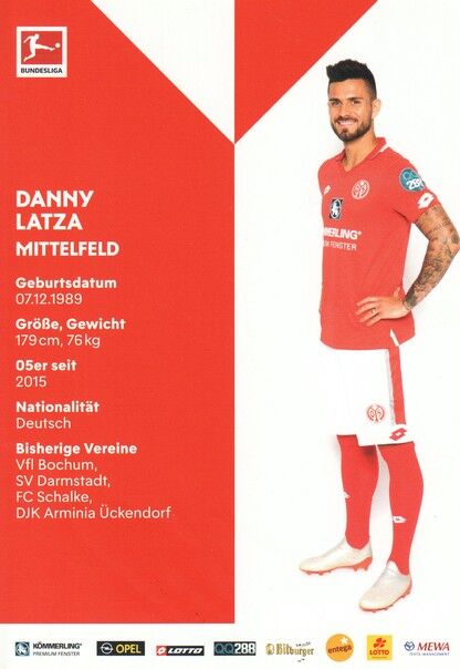 Autogramm Fussball | FSV Mainz 05 | 2019 | Danny LATZA