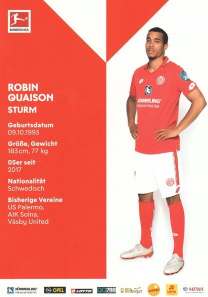 Autogramm Fussball | FSV Mainz 05 | 2019 | Robin QUAISON