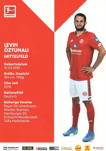 Autogramm Fussball | FSV Mainz 05 | 2019 | Levin ÖZTUNALI
