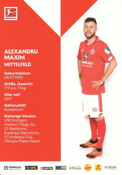 Autogramm Fussball | FSV Mainz 05 | 2019 | Alexandru MAXIM