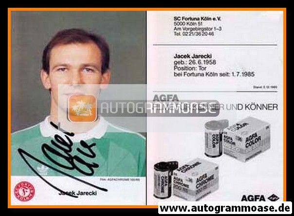 Autogramm Fussball | Fortuna Köln | 1986 | Jacek JARECKI
