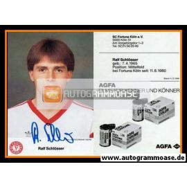 Autogramm Fussball | Fortuna Köln | 1986 | Ralf SCHLÖSSER
