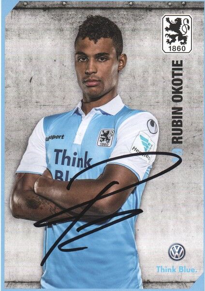 Autogramm Fussball | TSV 1860 München | 2014 | Rubin OKOTIE