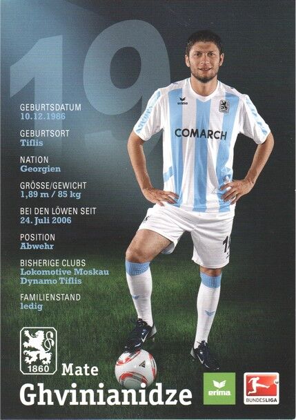Autogramm Fussball | TSV 1860 München | 2010 | Mate GHVINIANIDZE