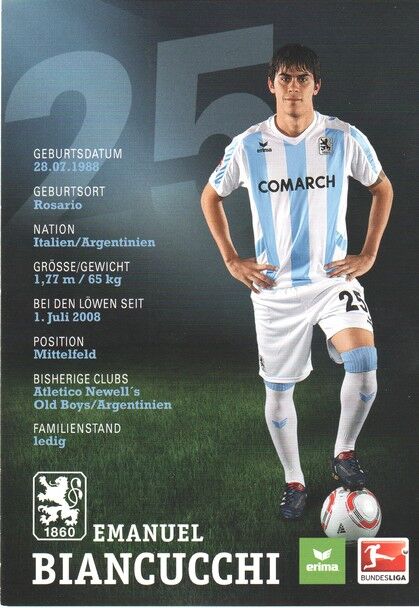 Autogramm Fussball | TSV 1860 München | 2010 | Emanuel BIANCUCCHI