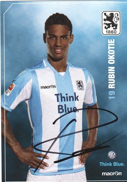 Autogramm Fussball | TSV 1860 München | 2015 | Rubin OKOTIE