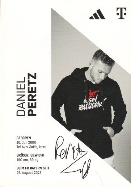 Autogramm Fussball | FC Bayern München | 2023 Druck | Daniel PERETZ
