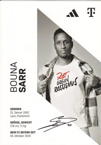 Autogramm Fussball | FC Bayern München | 2023 Druck | Bouna SARR