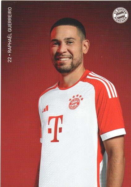 Autogramm Fussball | FC Bayern München | 2023 Druck | Raphael GUERREIRO