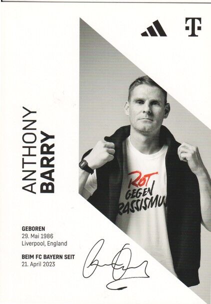 Autogramm Fussball | FC Bayern München | 2023 Druck | Anthony BARRY