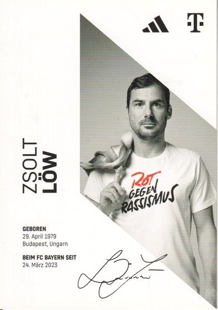 Autogramm Fussball | FC Bayern München | 2023 Druck | Zsolt LÖW