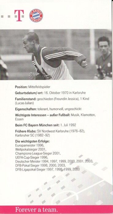 Autogramm Fussball | FC Bayern München | 2003 | Mehmet SCHOLL